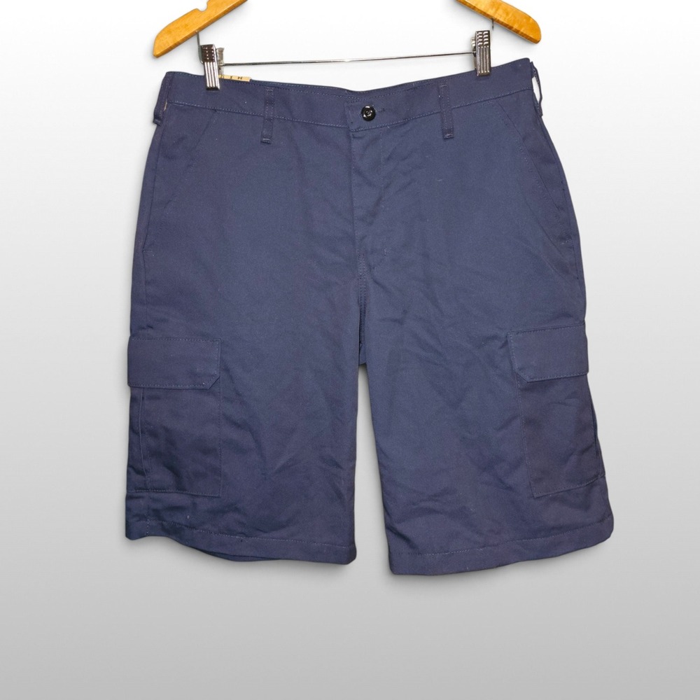 Mens Red Kap Workwear Cargo Shorts Navy Blue Durable PT66NV0 34 Tough Utility
